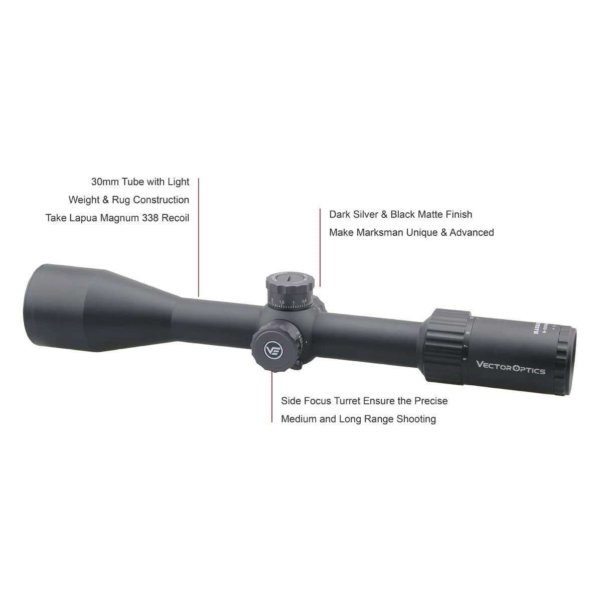 Прицел оптический Vector Optics Marksman 6-24x50 30 мм FFP (5002882) - фото 6 Прицел оптический Vector Optics Marksman 6-24x50 30 мм FFP (5002882) - фото 6