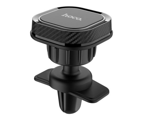 Держатель для телефона в машину для мобильного Hoco CA52 Intelligent air outlet in-car holder Black Gray