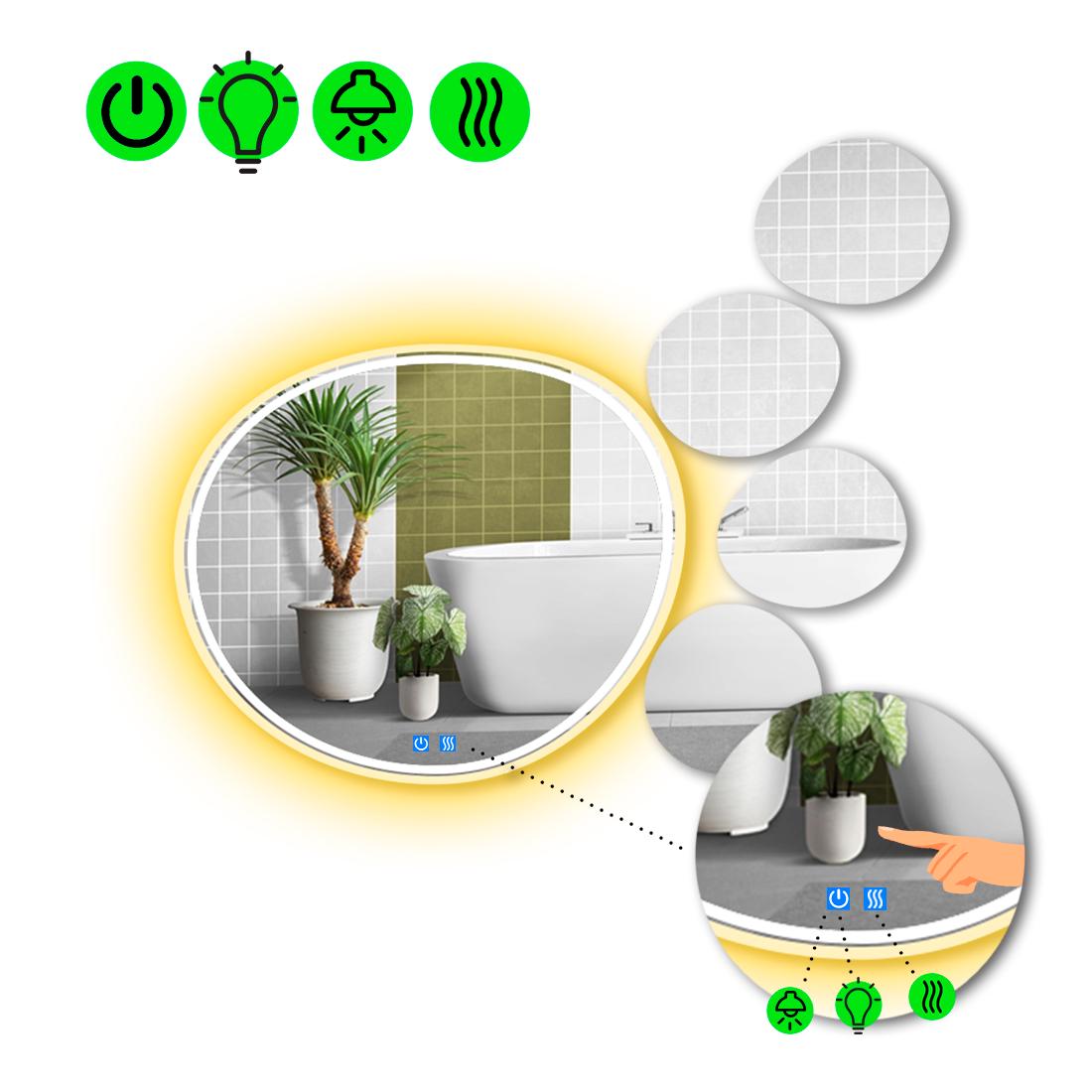 Зеркало с LED подсветкой Acqua 4 с двумя сенсорами/часами и линзой с подсветкой 120x120 см (Acqua4-36) Зеркало с LED подсветкой Acqua 4 с двумя сенсорами/часами и линзой с подсветкой 120x120 см (Acqua4-36)