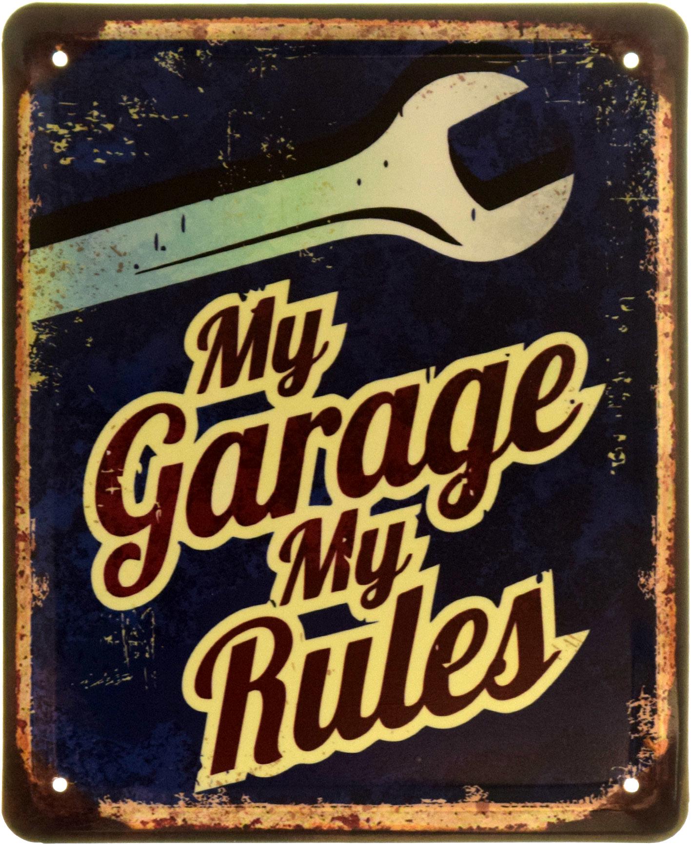 Табличка металева "My Garage My Rules" 18x22 см (ms-103893)