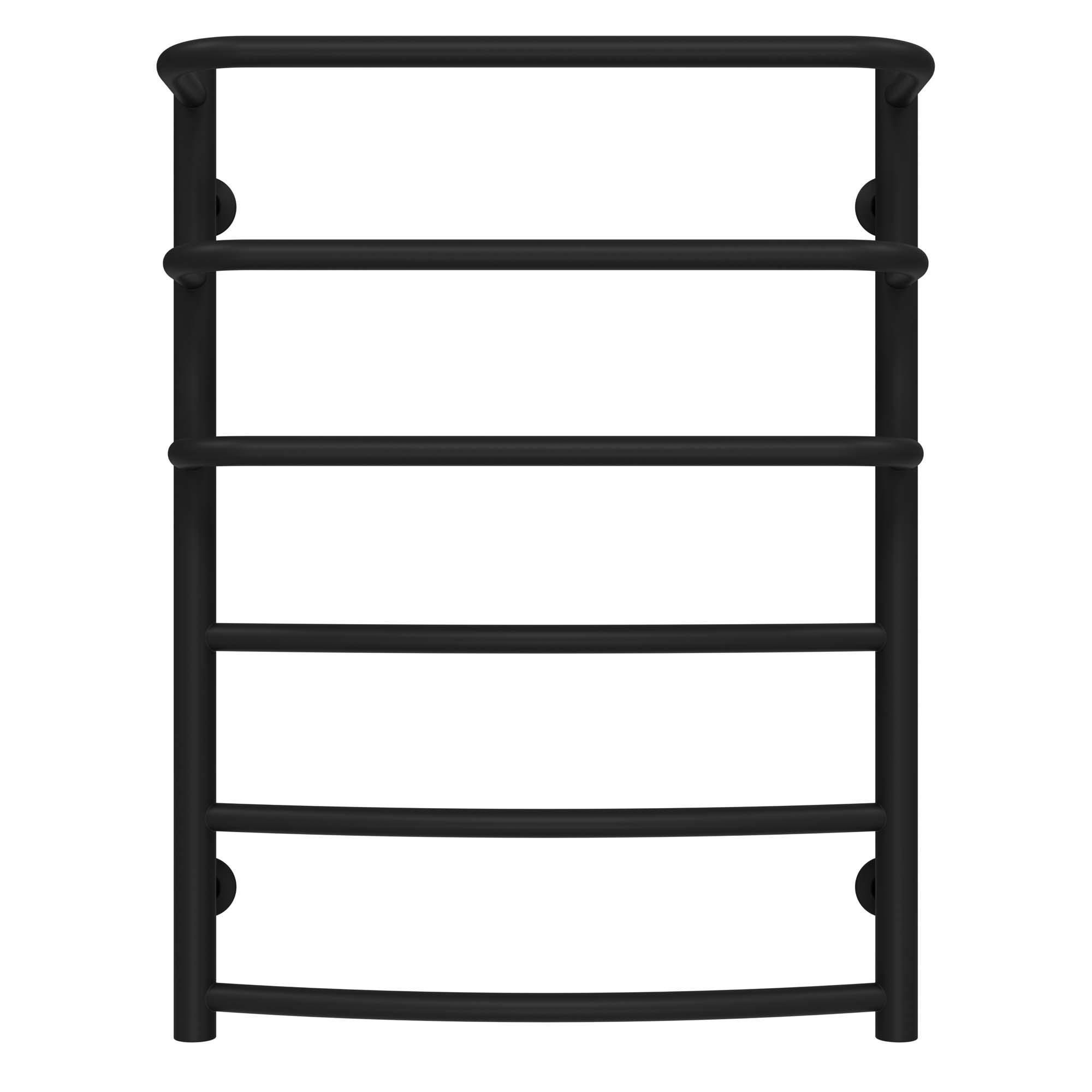 Полотенцесушитель водяной Deffi Каскад Дуга П6 боковое левое подключение нержавеющая сталь 500х700 мм Черный (C.KD.70.50.6.B.B)