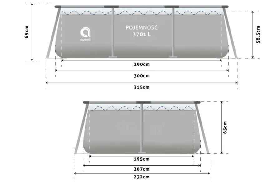 Бассейн каркасный для детей и отдыха Avenli 300х65 см (2815_tehnNM) - фото 2