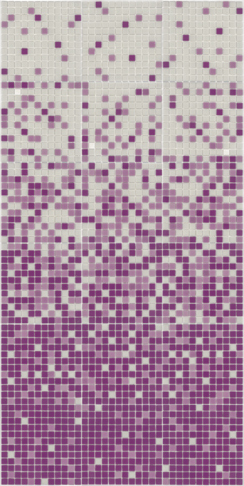 Мозаика стеклянная AquaMo MX25-1-01-22-23 растяжка градиент 1912x317x4 мм в хамам ванну Бело-фиолетовый (004117)