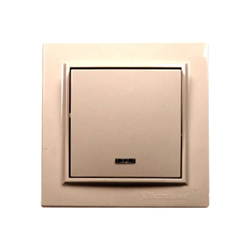 Выключатель с подсветкой ElectroHouse Enzo IP22 16А Латте (EH-2183)