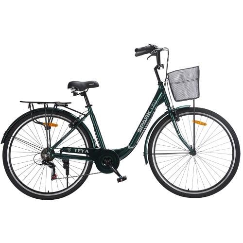 Велосипед Spark CITY TEYA колеса 28" алюмінієва рама 18" Темно-зелений (000239990)