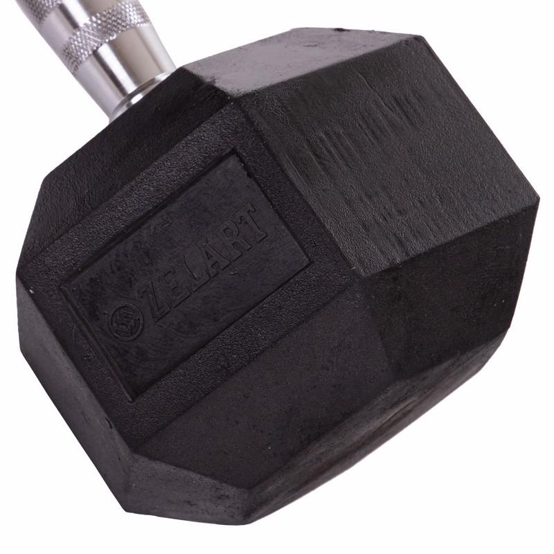 Гантель цельная Zelart TA-5159-20 шестигранная 1 шт. 20 кг (DR002840) - фото 5