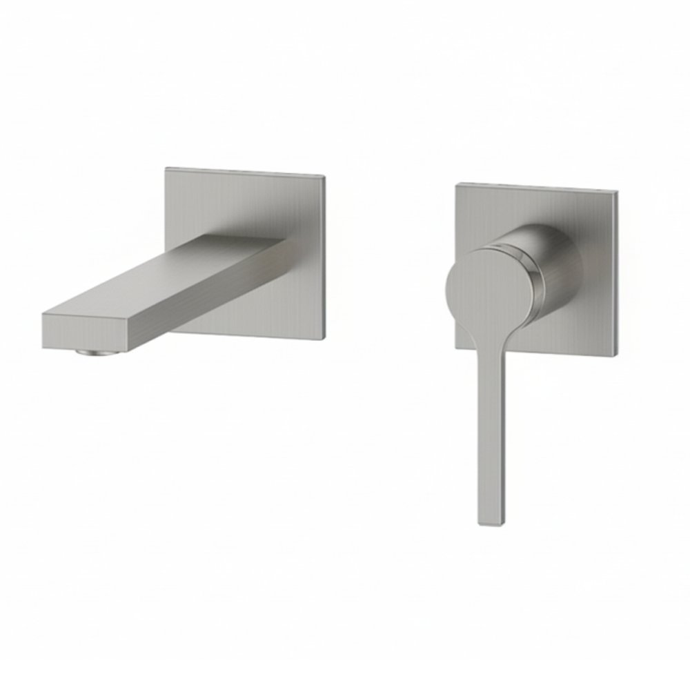 Змішувач для умивальника вбудований Nett QS-22 одноважільний Нікель (NET-081160)