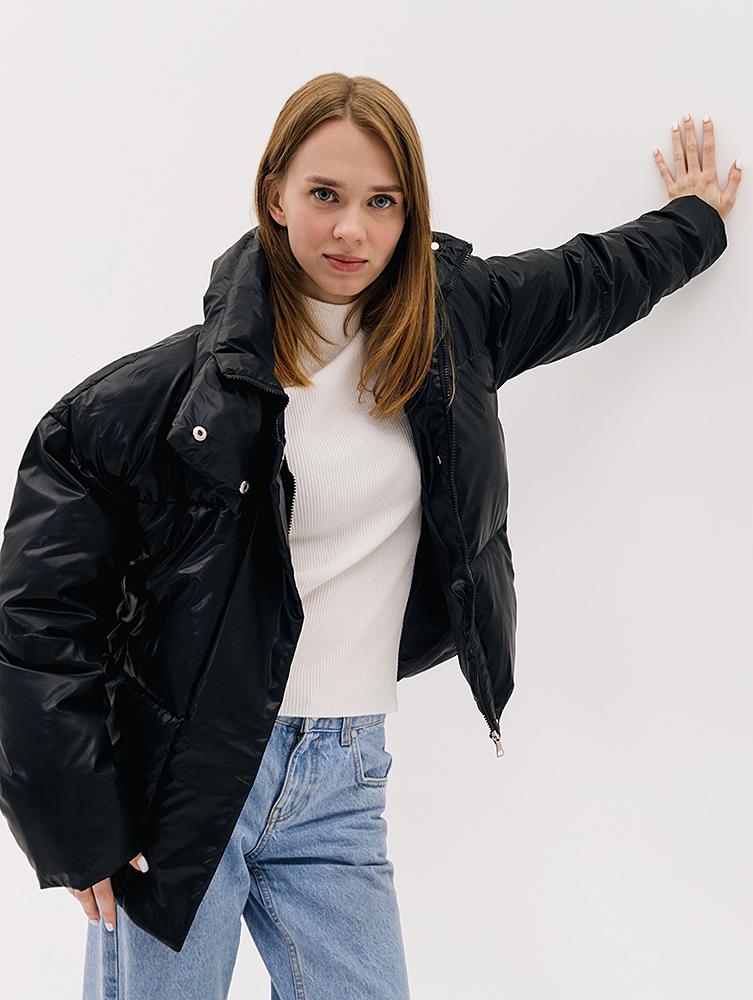 Куртка женская р. 44 Черный (SKT000917992) - фото 3 Куртка женская р. 44 Черный (SKT000917992) - фото 3