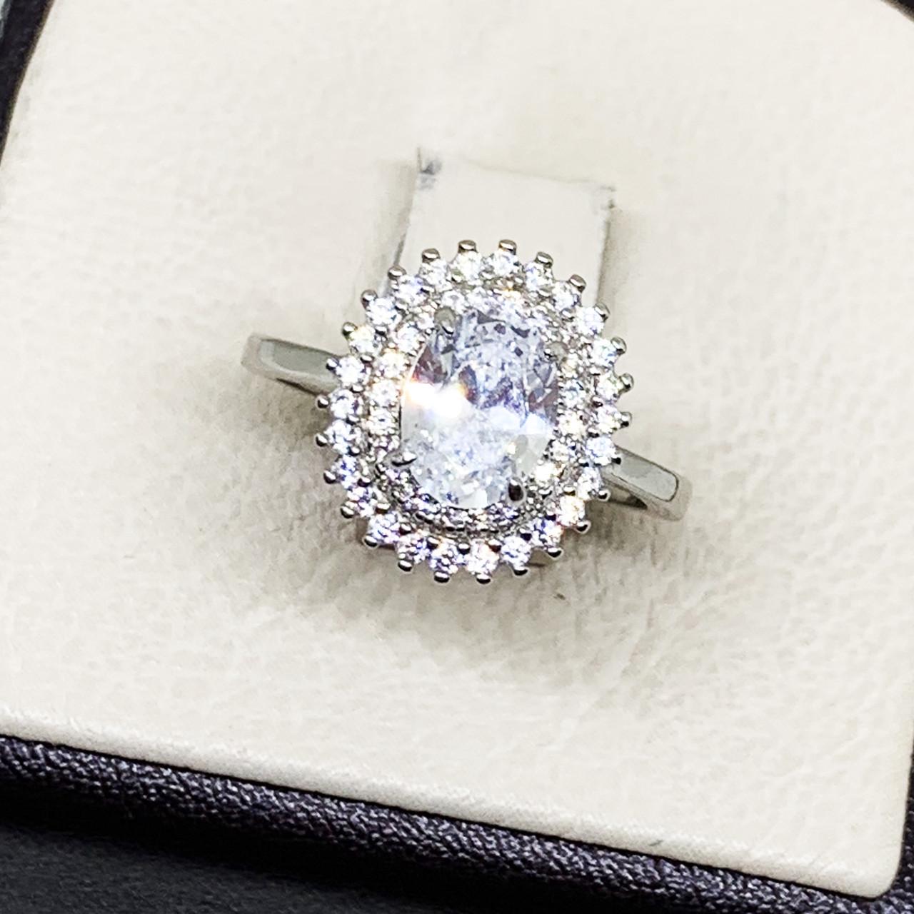 Кольцо серебряное с кубическим цирконием 3,61 г р. 17 (1671711153)