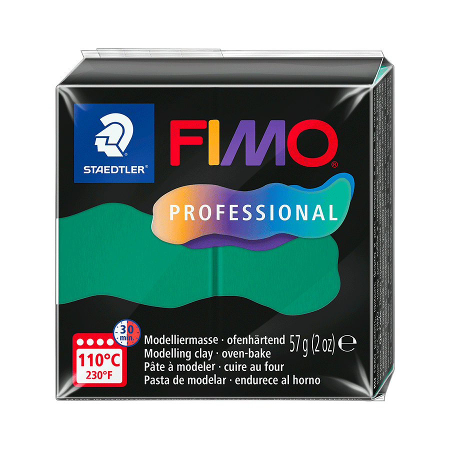 Глина полимерная Fimo Professional 57 г Зеленый (8040-500)