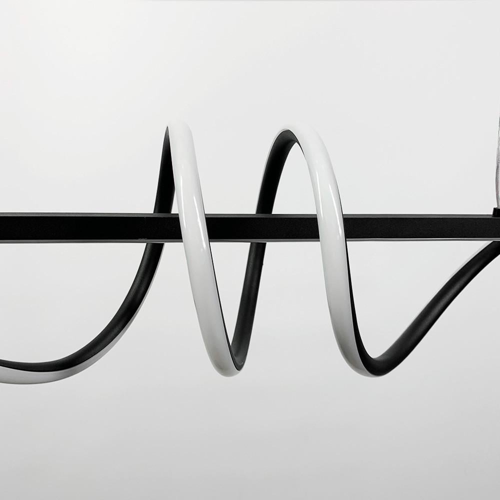 Люстра видовжена Wave 100 см Чорний (K 23 BK) - фото 3 Люстра видовжена Wave 100 см Чорний (K 23 BK) - фото 3