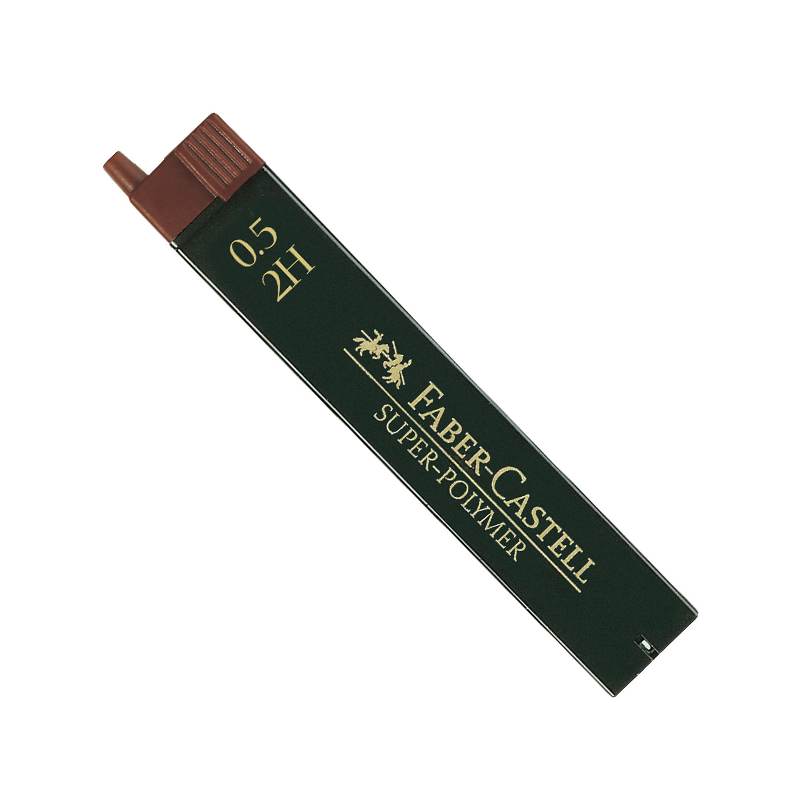 Грифелі для механічного олівця Faber-Castell SUPER-POLYMER, 0,5 мм., 2H, (120512)