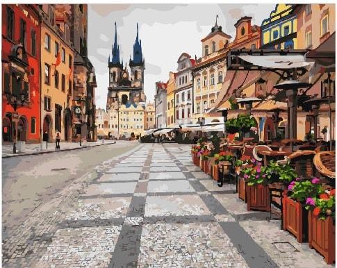 Картина по номерам Brushme GX7120 Пражские улицы 40x50 см (1307502641)