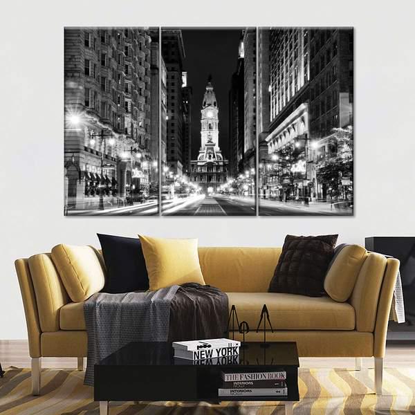 Модульная картина KIL Art Центральная улица из трех частей 128x81 см (M3_L_93)