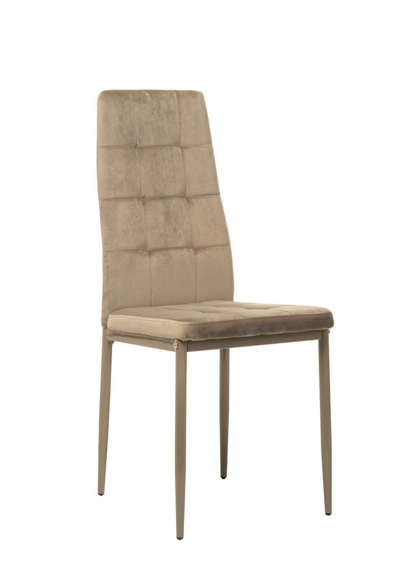 Стул Vetro N-66-2 велюр с мягким сиденьем на металлических ножках Капучино (32519567)