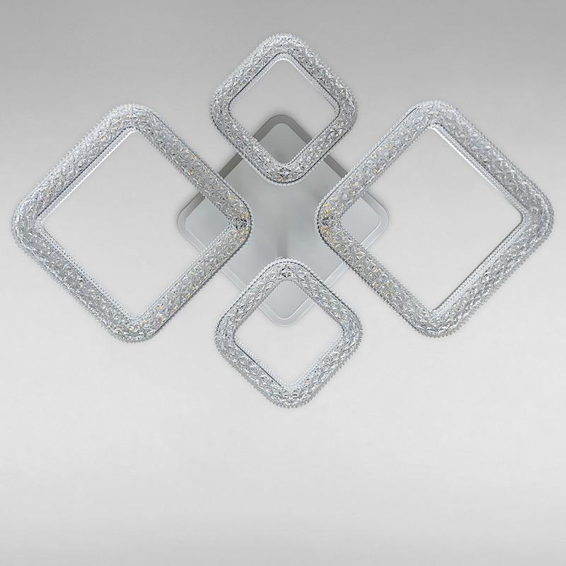 Стельова люстра LED з підсвічуванням Light House SC-18203/2+2C 104W+18W 2.4G 680х470х90 мм Білий