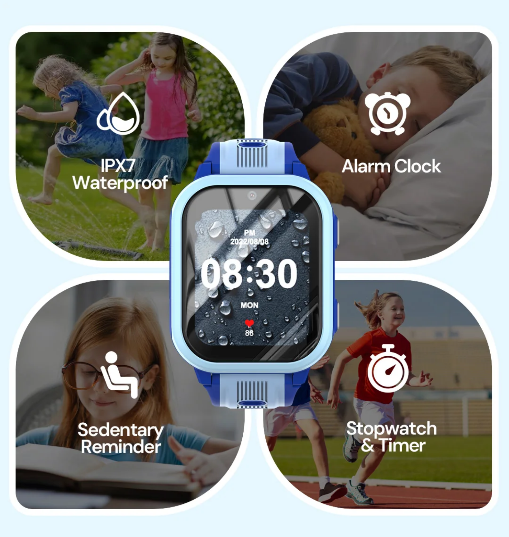 Смарт-часы с GPS для детей Wonlex KT41 AMOLED 16GB Blue — фото 7