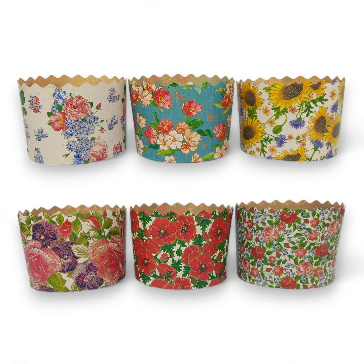 Формы для пасок Цветы бумажные промасленные 130х85 мм 50 шт. (5044712552)