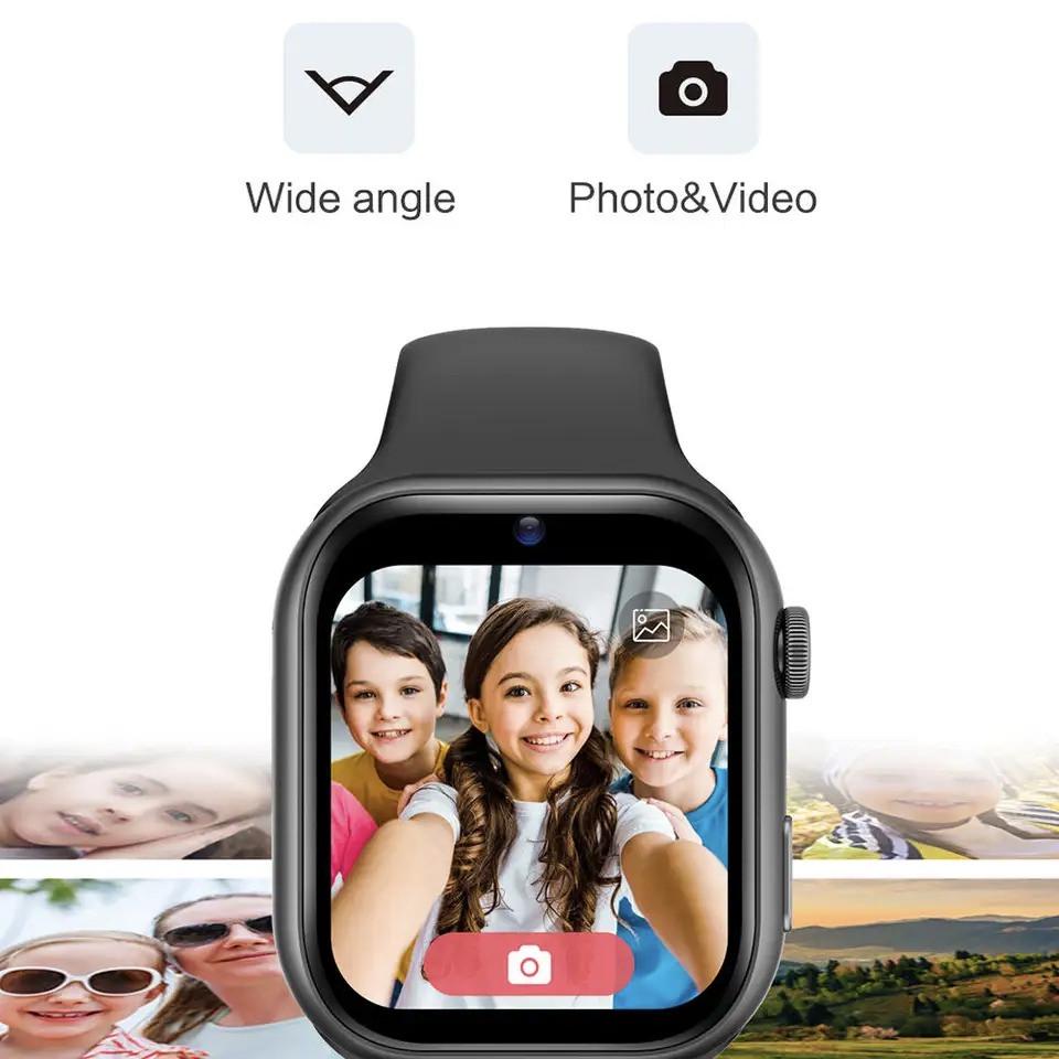 Смарт-годинник дитячий LEMFO K20 4G з камерою WI-FI GPS SIM-карта GEO паркан силіконовий ремінець Black (16740) - фото 4