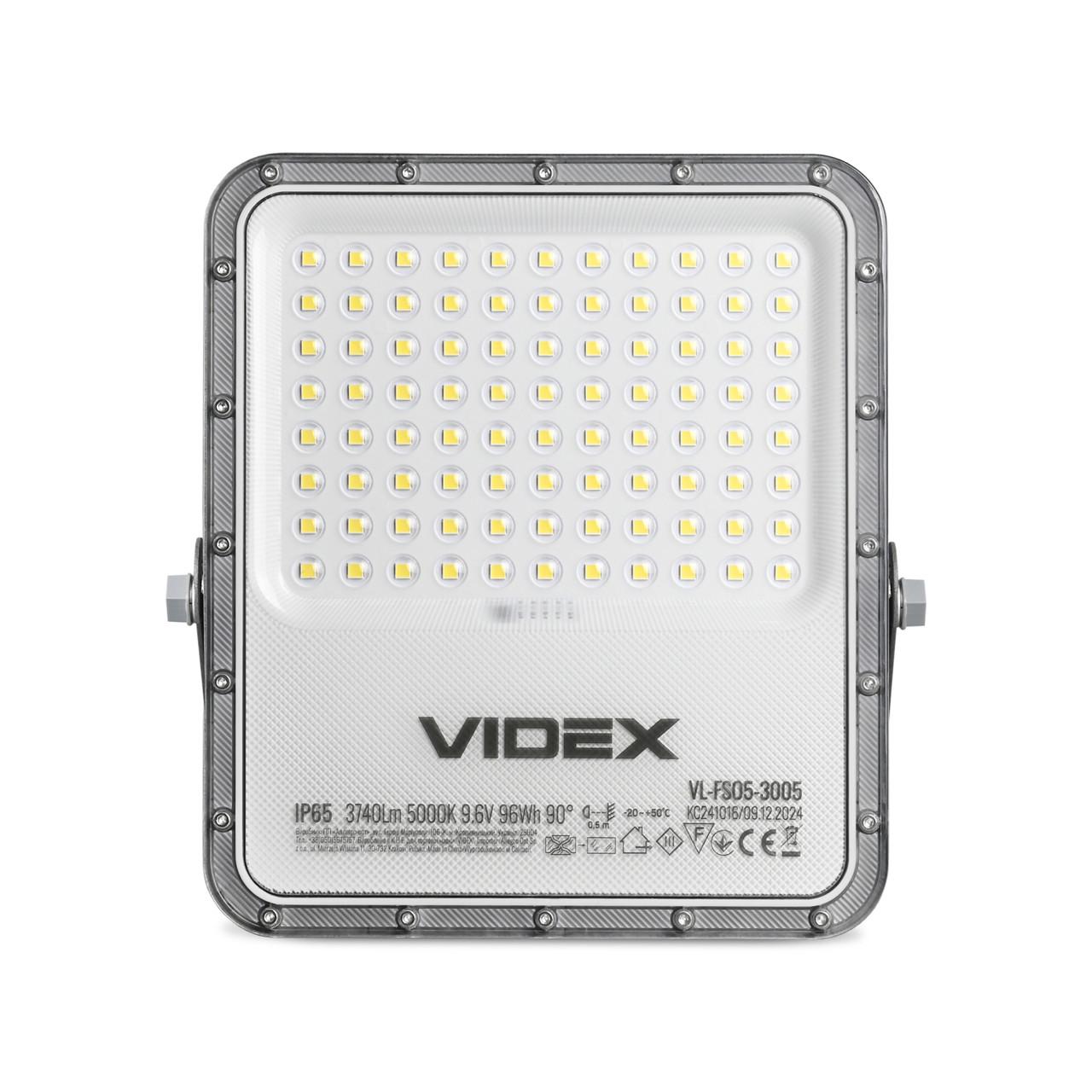 Прожектор Videx LED автономний 3740Lm 5000K (VL-FSO5-3005) - фото 6 Прожектор Videx LED автономний 3740Lm 5000K (VL-FSO5-3005) - фото 6