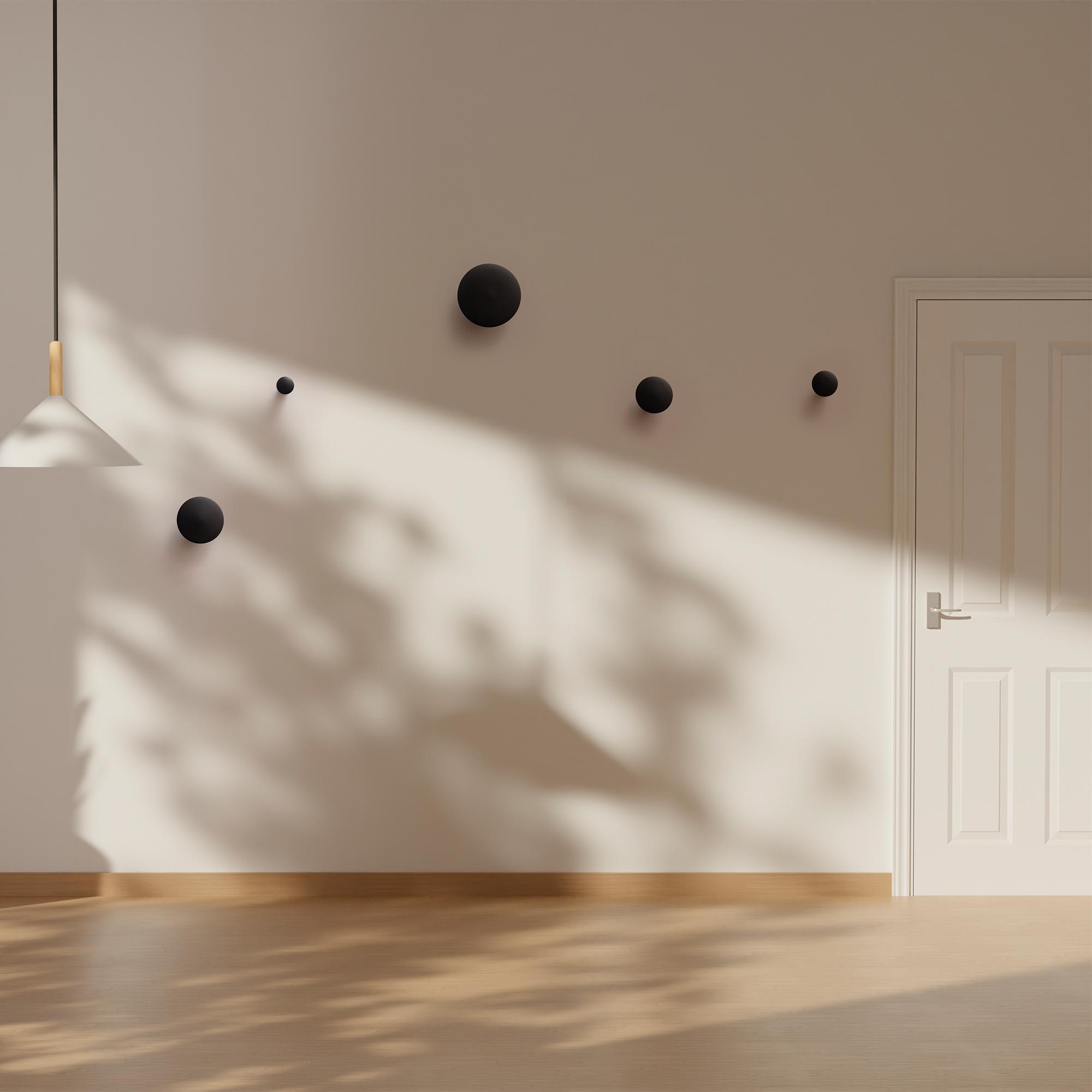 Набор деревянных крючков для одежды ø 35-120 мм 5 шт. Черный (50123) - фото 7