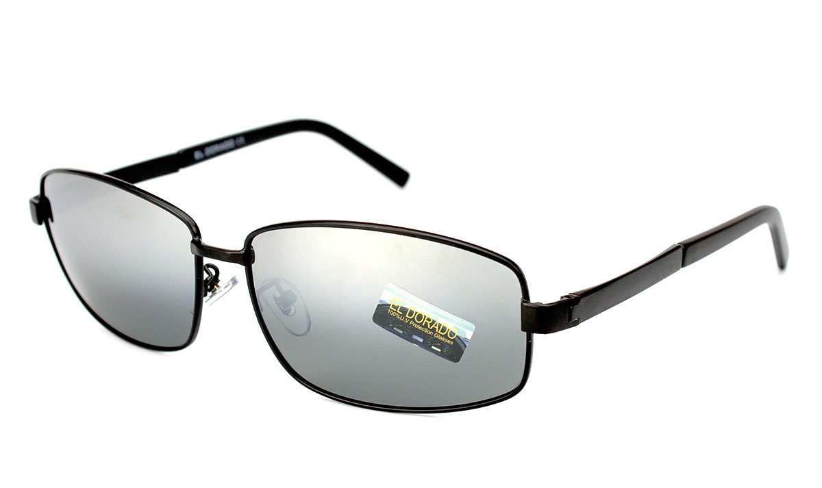 Окуляри чоловічі антифара металева оправа для широкого обличчя Чорний (EL8003-H01)