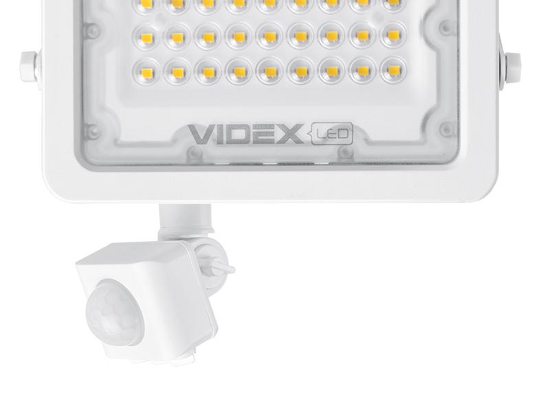 Прожектор світлодіодний Videx F2e VL-F2e305W-S з датчиком руху та освітленості 30W 5000K 220 V IP65 (7347) - фото 4