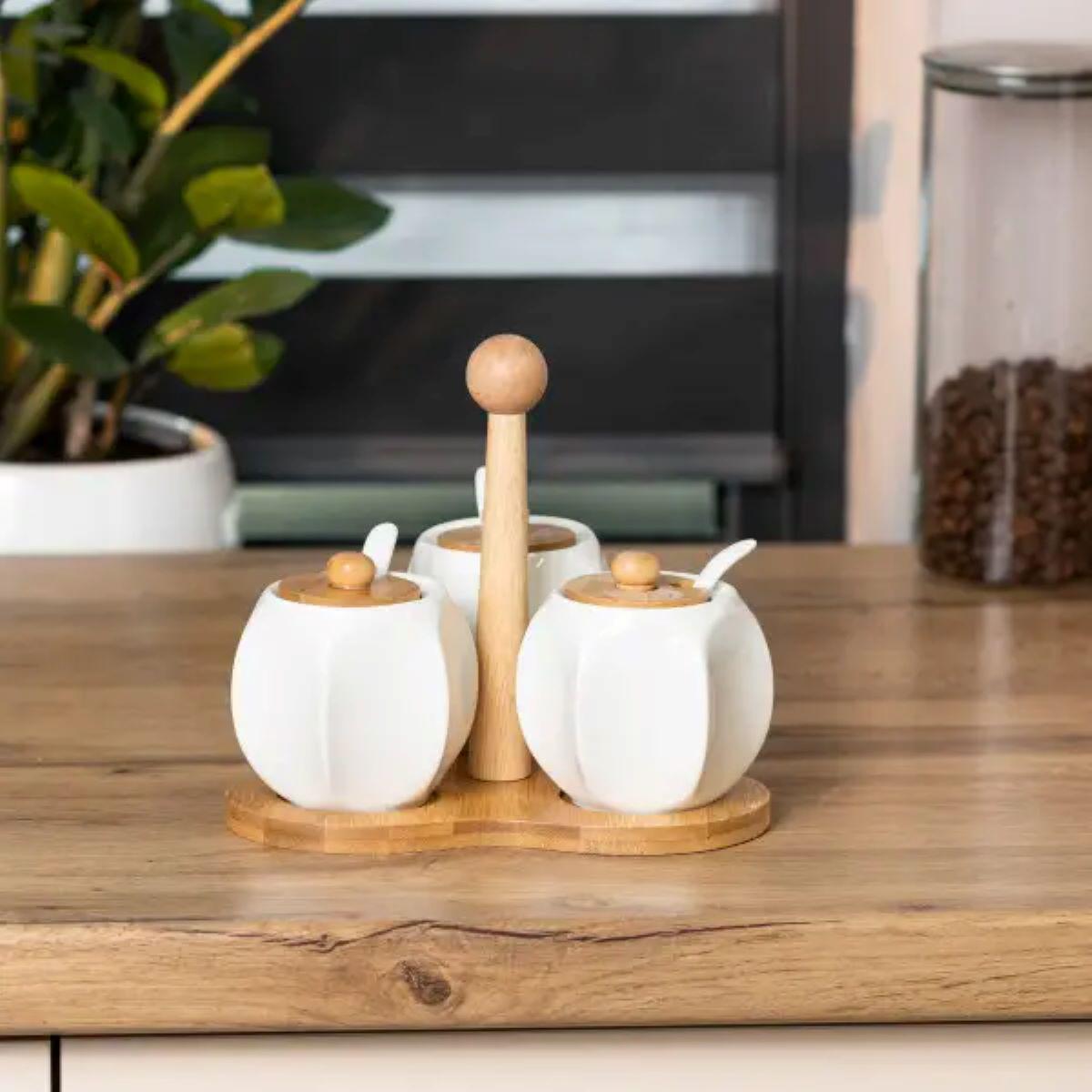 Набор банок для сыпучих продуктов 3 шт. 200 мл