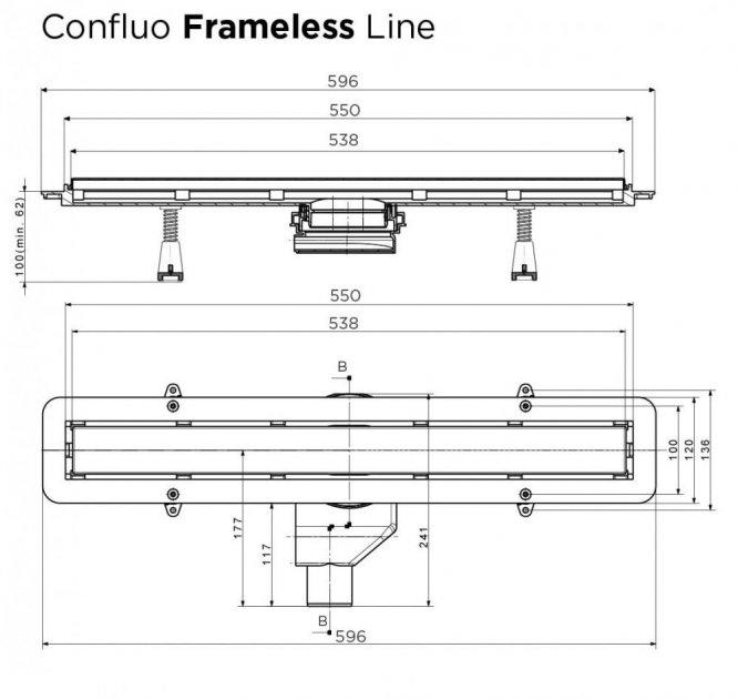 Душовий піддон Confluo Board UNI 1200 з вбудованим лотком Frameless Line 550 (PS40007822) - фото 15