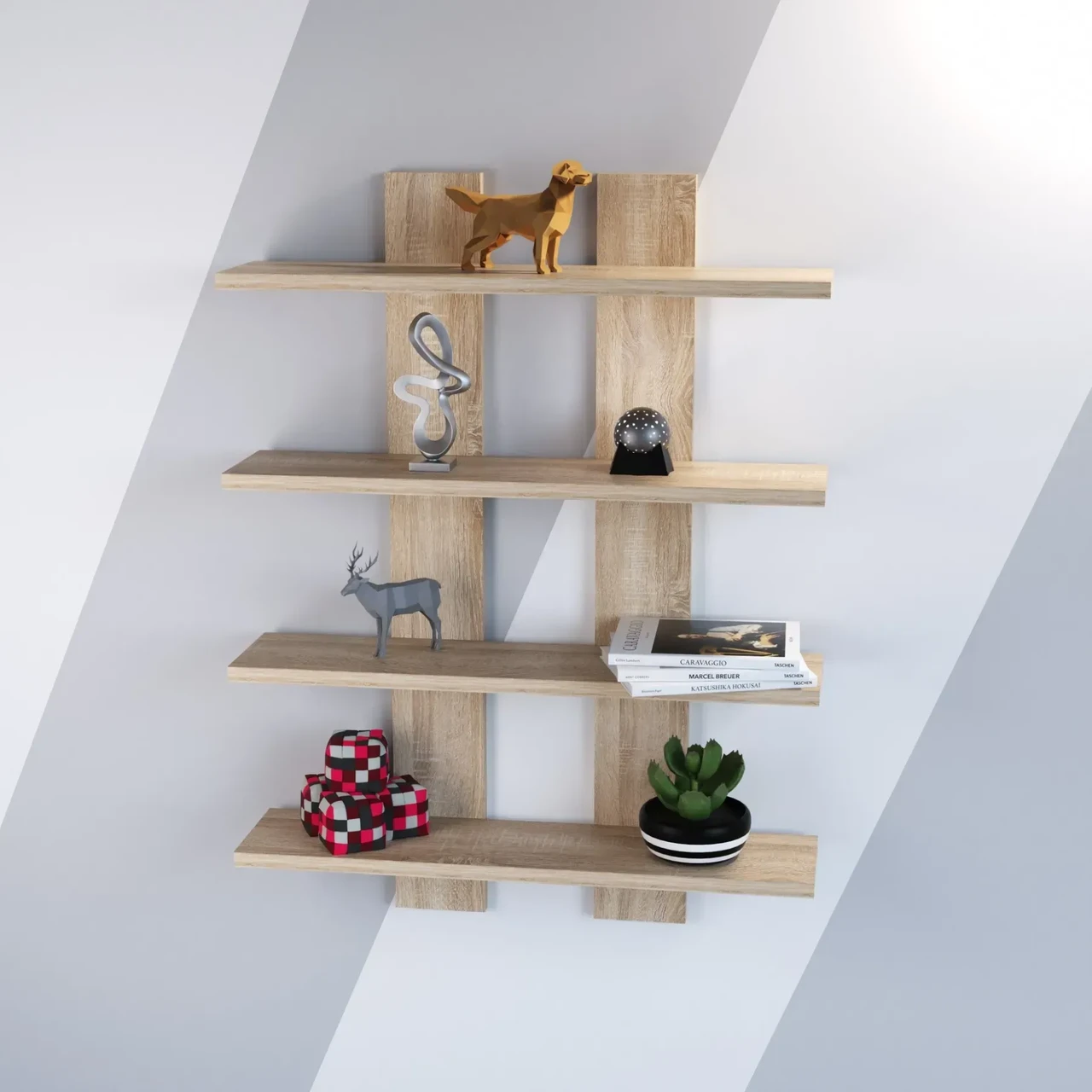 Полиця навісна Kontinent П-4 60х12х80 см Дуб Сонома (52720937) - фото 1 Полиця навісна Kontinent П-4 60х12х80 см Дуб Сонома (52720937) - фото 1