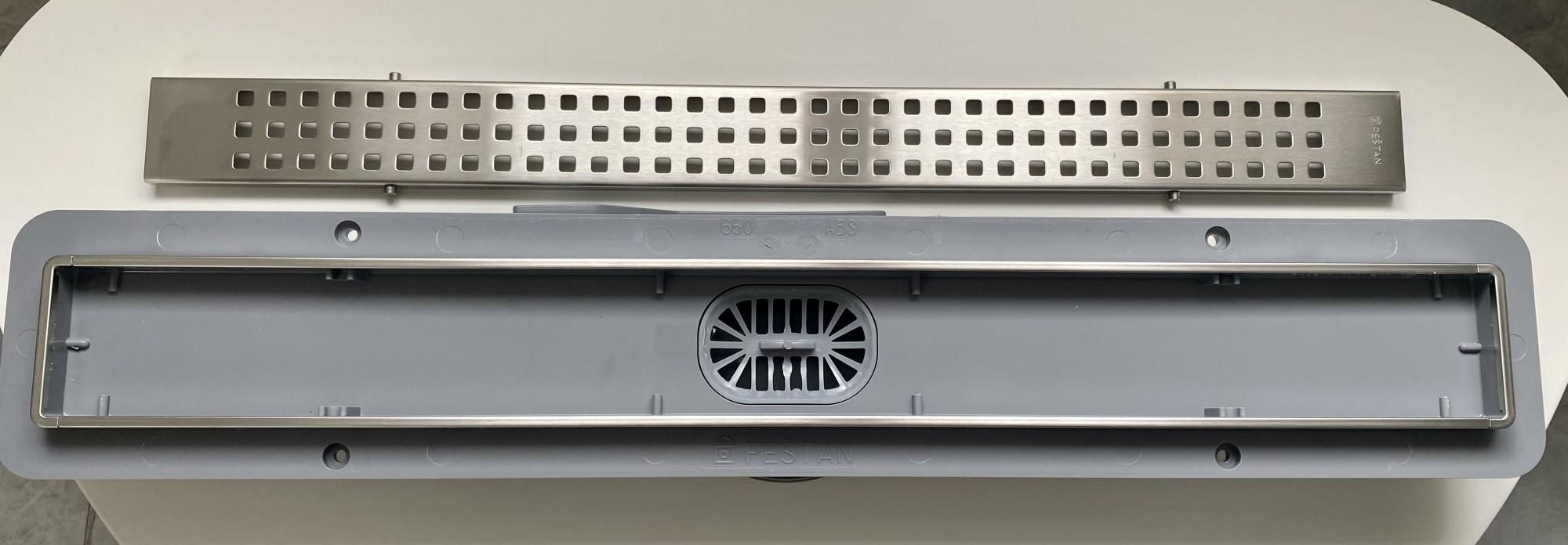 Дренажний канал для душу Pestan Confluo Compact Net Line нержавіюча сталь 750 мм - фото 3 Дренажний канал для душу Pestan Confluo Compact Net Line нержавіюча сталь 750 мм - фото 3