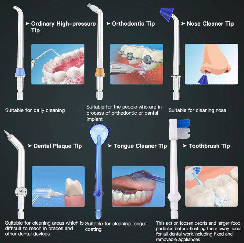 Іригатор Cordless Oral Irrigator Чорний (3767854) - фото 6