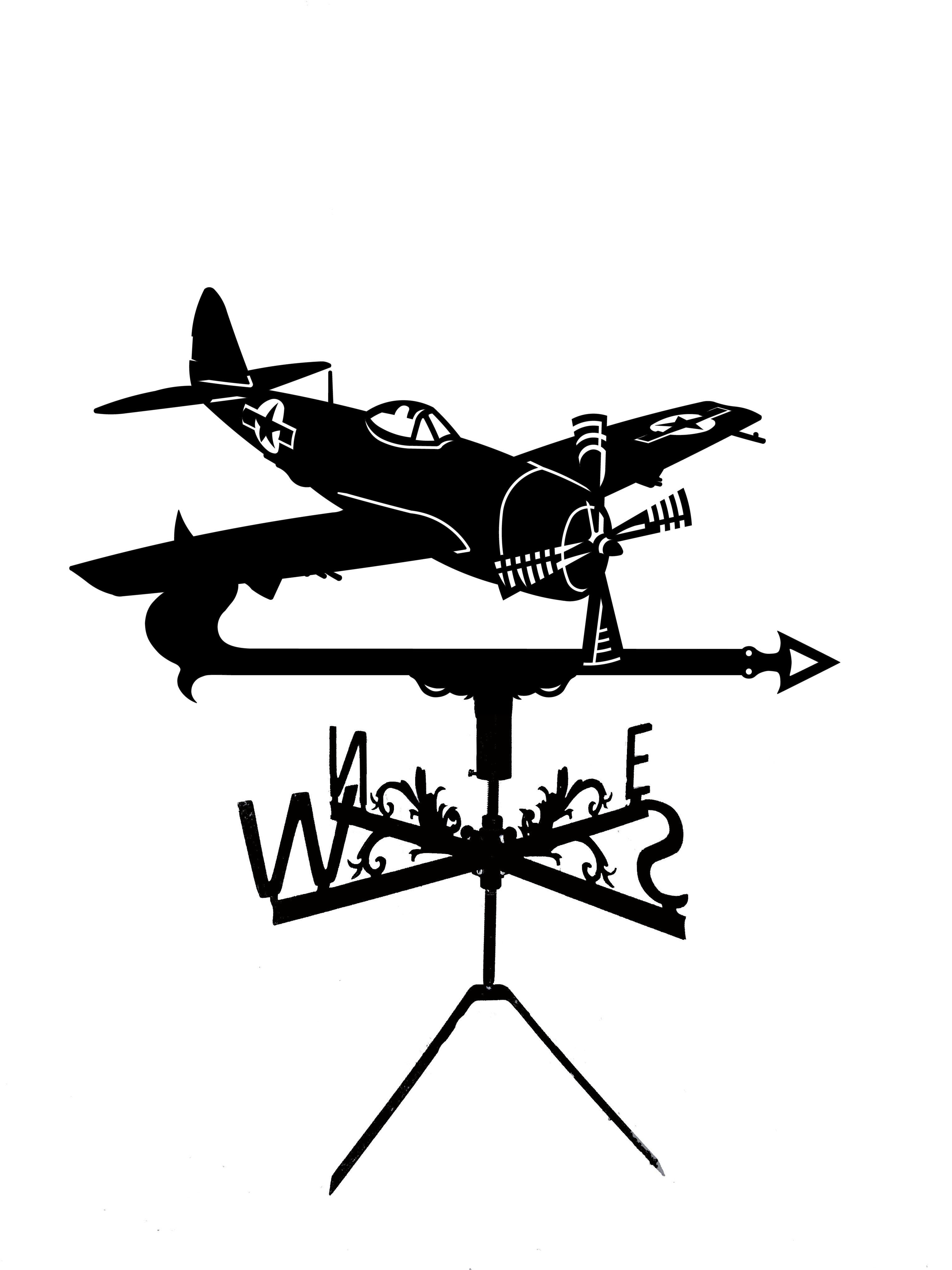 Флюгер на беседку/колодец Военный Самолет (27477199)