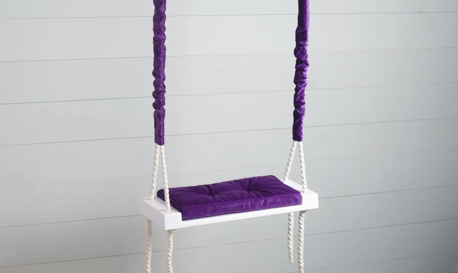 Качели детские внутренние Christyle подушкой 50х20 см Белый (15887)