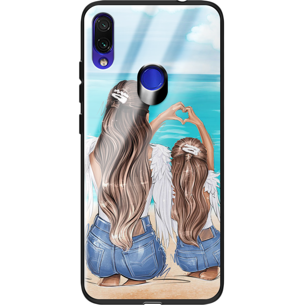 Чехол Boxface Xiaomi Redmi Note 7 Family Vacation Черный силикон со стеклом (36202-up2380-37748)