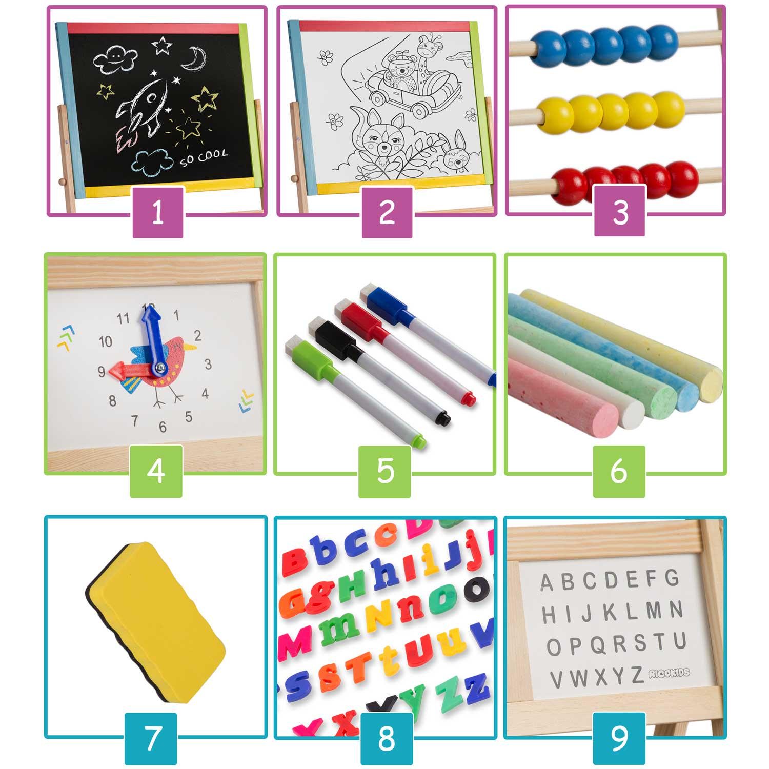 Доска магнитная Ricokids большая Разноцветный (432343) - фото 6 Доска магнитная Ricokids большая Разноцветный (432343) - фото 6