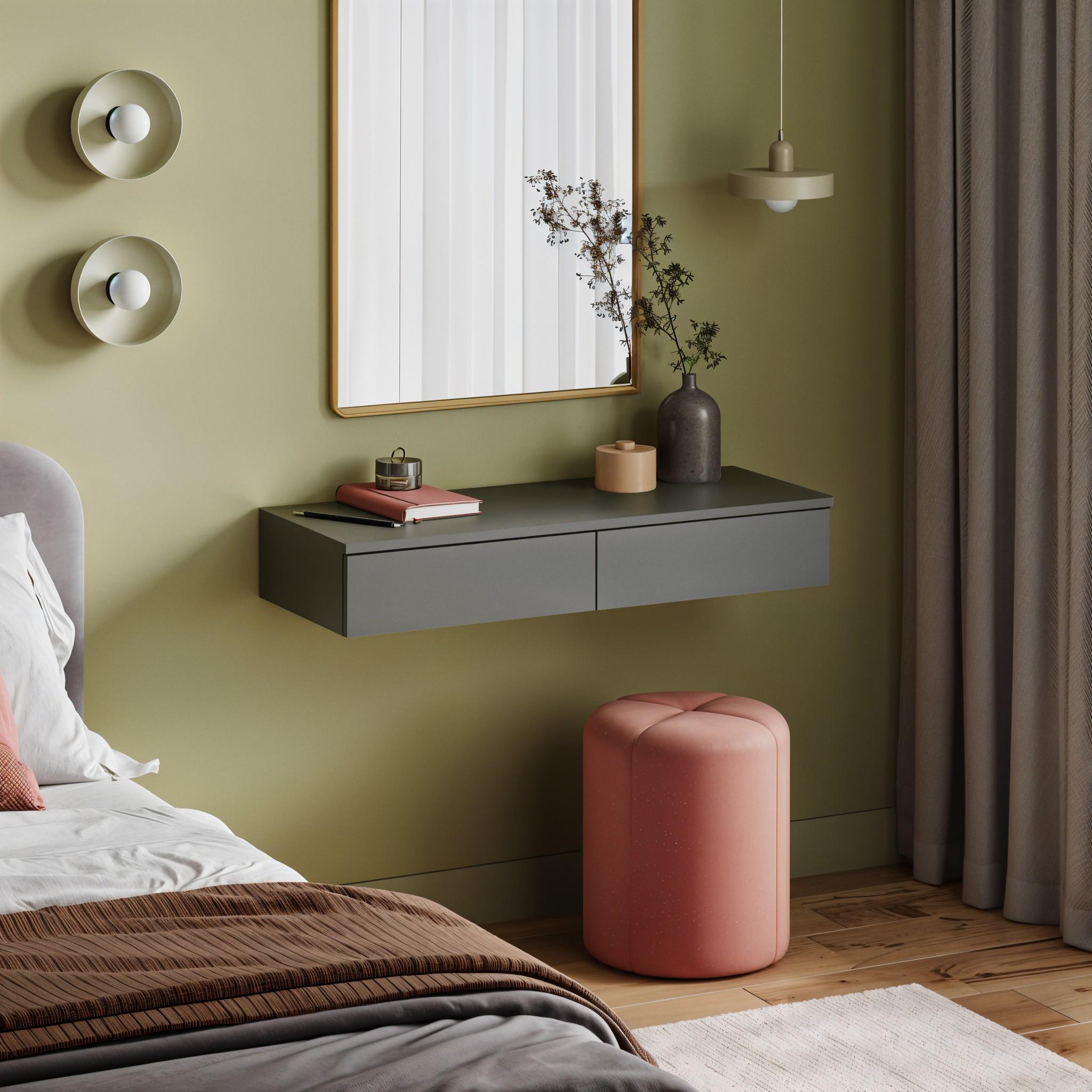 Туалетный стол подвесной FT-226 1000x310x186 мм Антрацит - фото 1 Туалетный стол подвесной FT-226 1000x310x186 мм Антрацит - фото 1