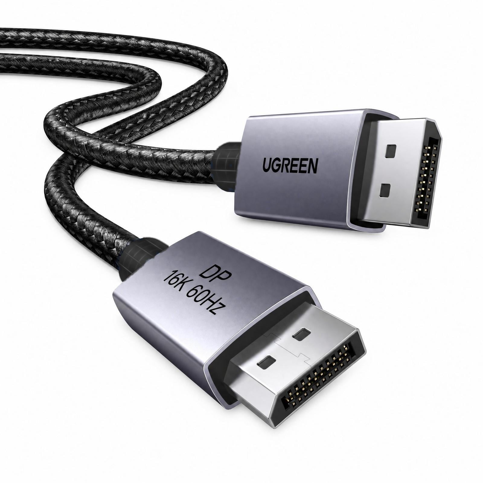 Кабель DisplayPort UGREEN DP131 v2.1 16K 1 м Черный (55567)
