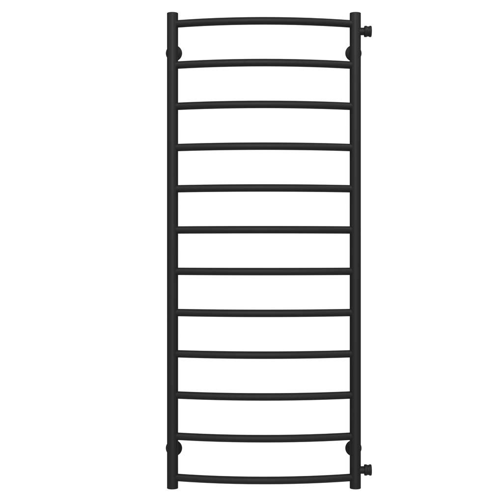 Полотенцесушитель водяной Deffi Классик П12 боковое правое подключение нержавеющая сталь 500x1300 мм Черный (C.DK.130.50.12.BC)