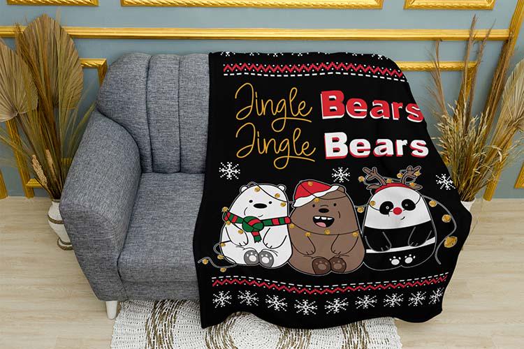 Плед плюшевый We Bare Bears Cozy holiday однослойный 135х150 см (114473)