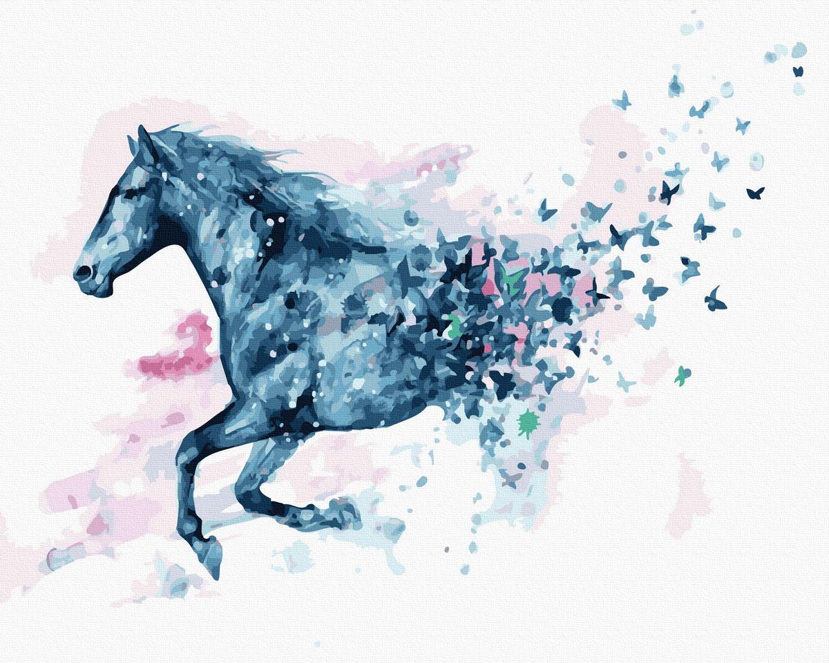 Картина по номерам Brushme Скакун в бабочках 40x50 см (GX40025)