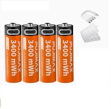 Батарейки аккумуляторные PUJIMAX 1,5V AA 3400 mWh 4 шт. (31845478)