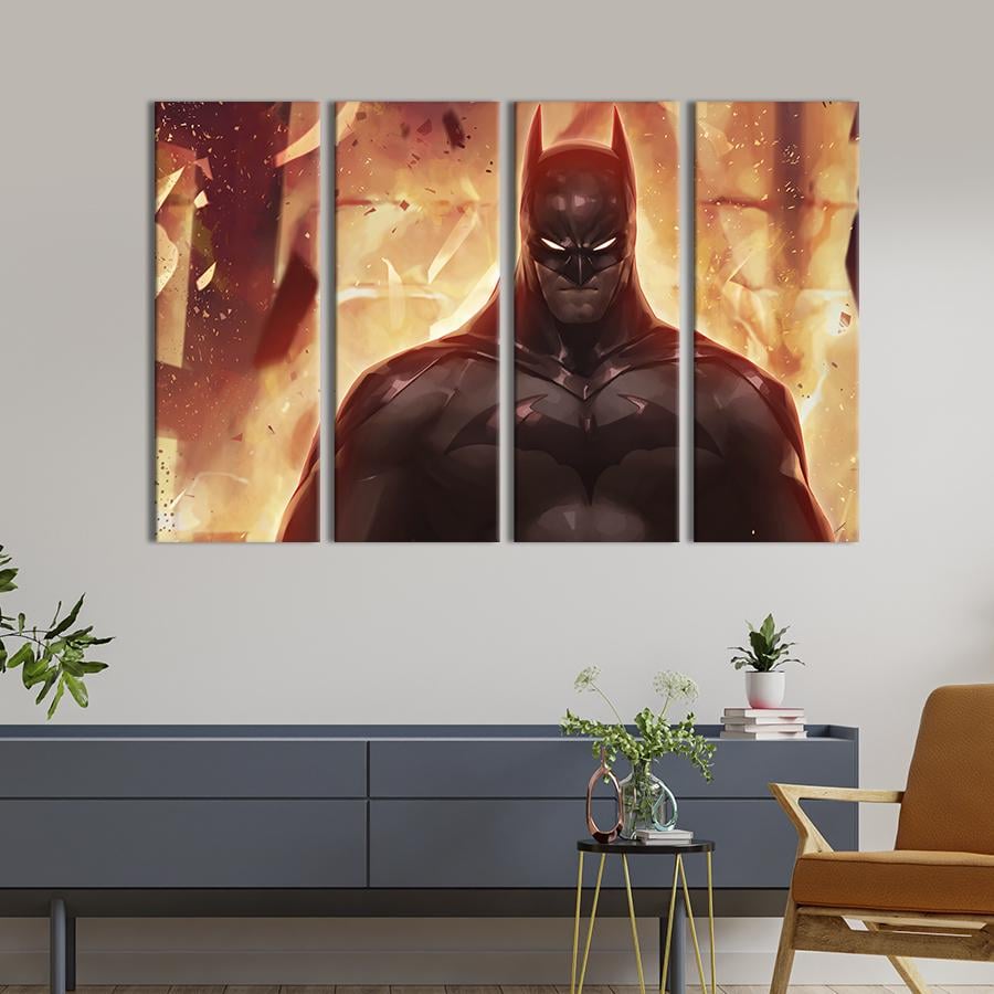 Картина модульная из 4 частей Темный рыцарь Бэтмен M 89x53 см (688-41)