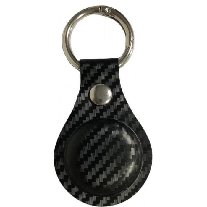 Чехол-брелок из искуственной кожи для AirTag Moko Ring Carbon Black - фото 2