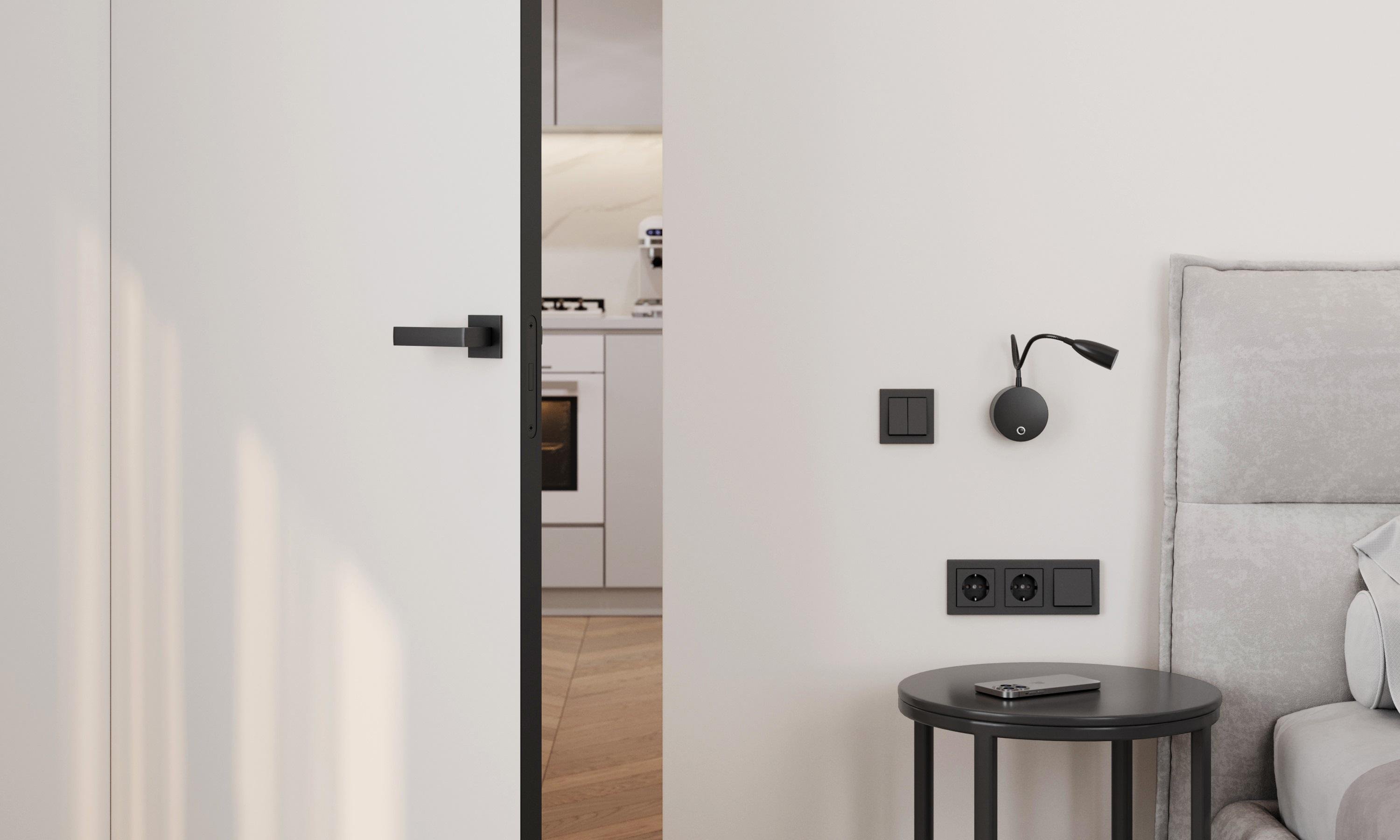 Двері прихованого монтажу під оздоблення на алюмінієвому каркасі 2000x800 мм Чорний (28769325) - фото 2 Двері прихованого монтажу під оздоблення на алюмінієвому каркасі 2000x800 мм Чорний (28769325) - фото 2