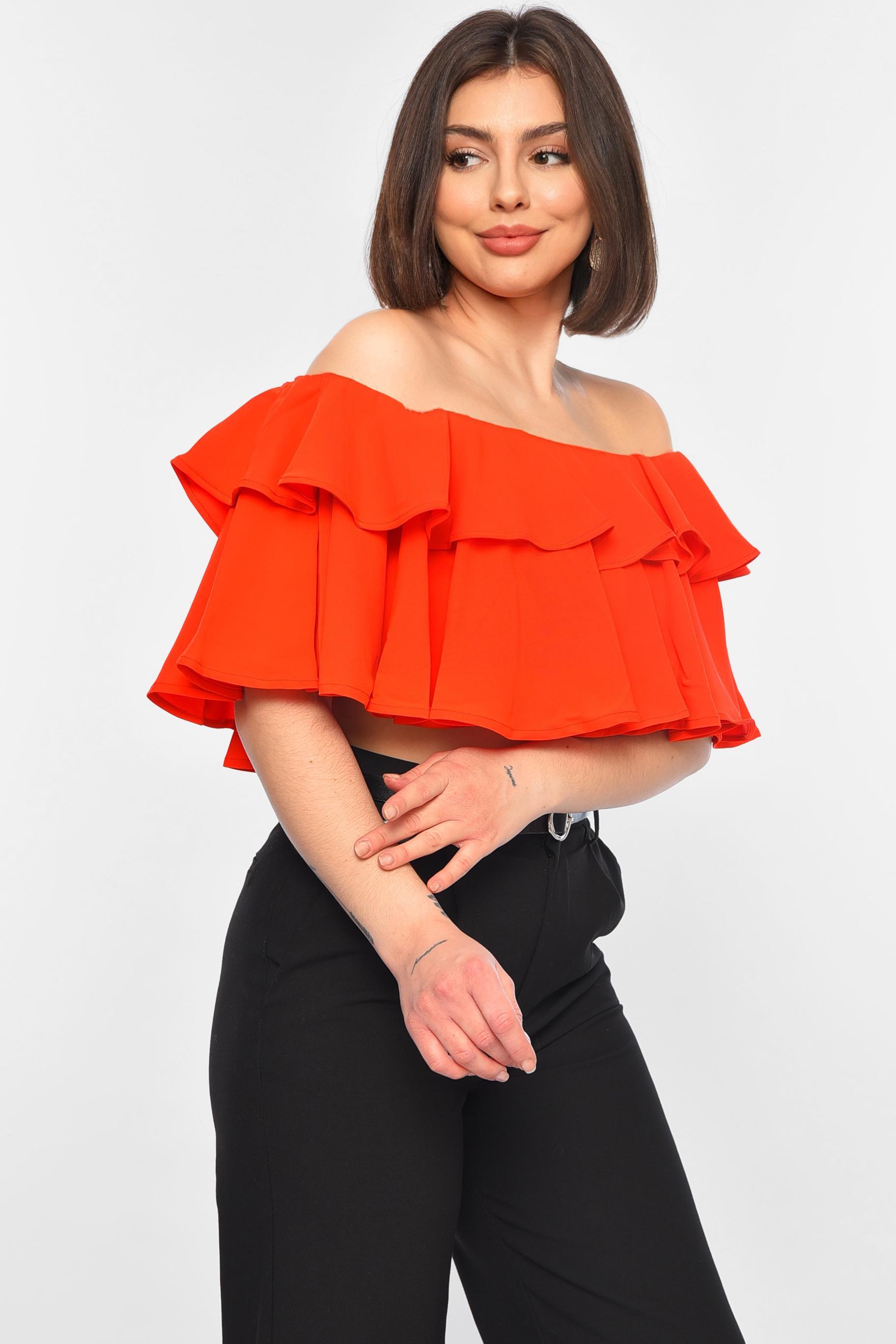 Блуза-топ женская р. 42 Красный (170806) - фото 2 Блуза-топ женская р. 42 Красный (170806) - фото 2