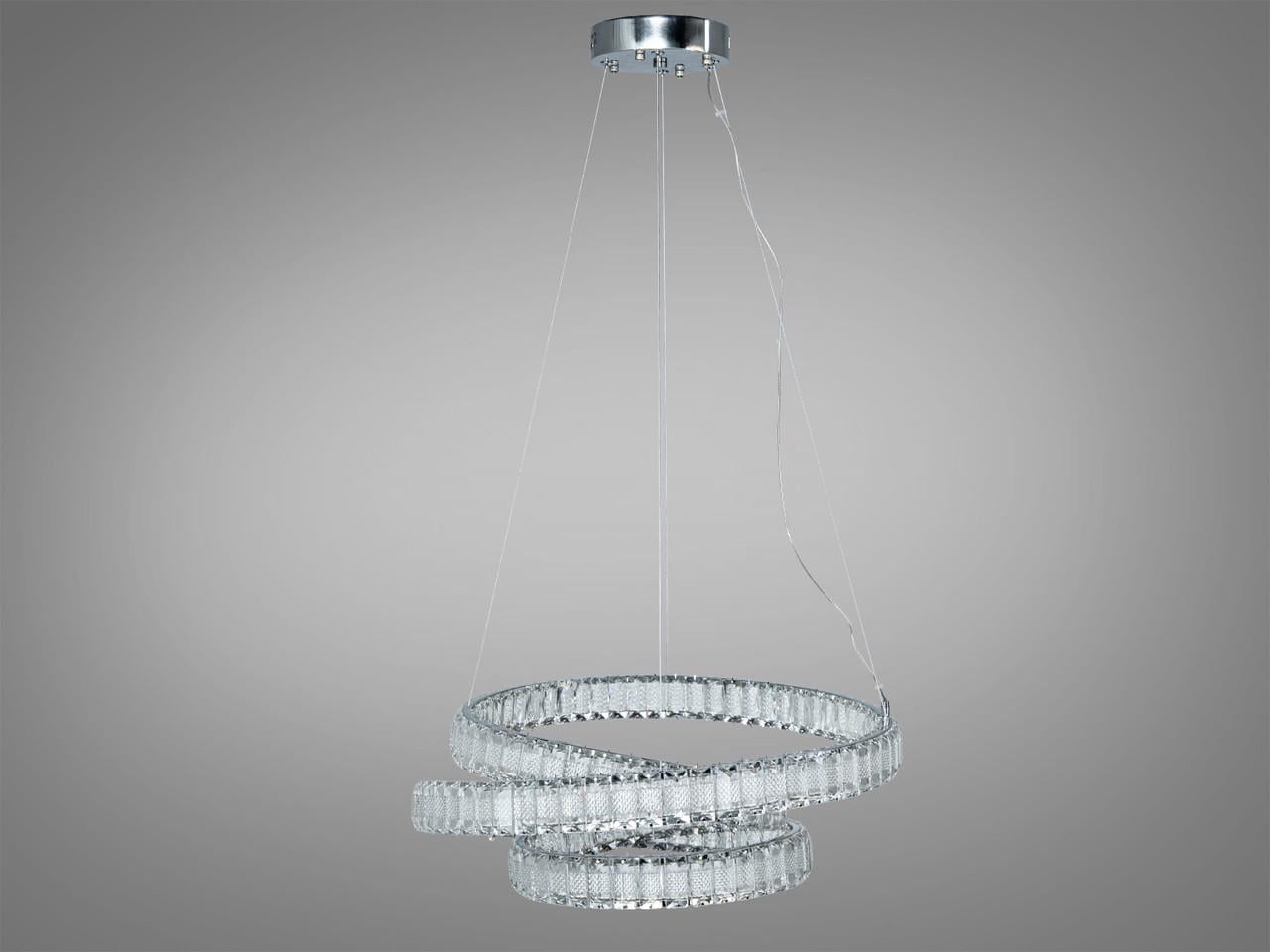 Люстра светодиодная LED для гостиной D8879/500CH хрусталь с пультом 92 Вт Хром (2896237296)