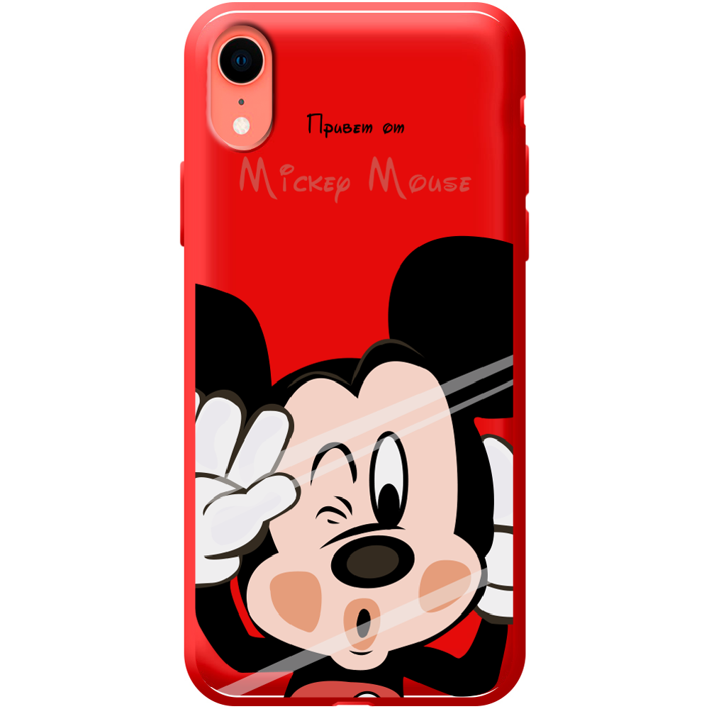 Чехол Boxface iPhone XR Mister M Красный силикон (35417-cc58-42163)