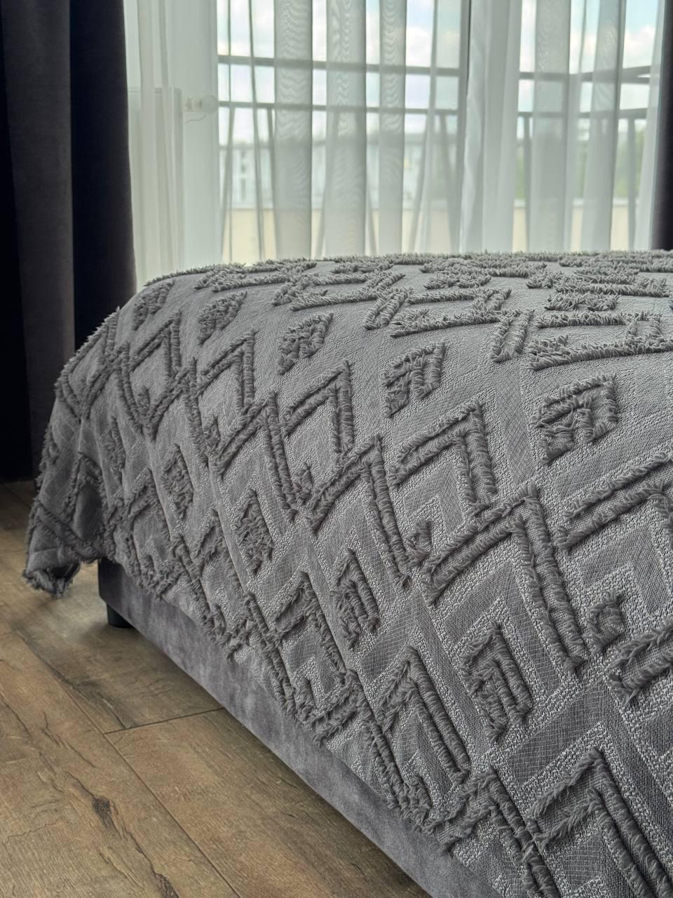 Покривало Бйорк 240x250 см Графітовий (23743-10-240x250cm) - фото 3