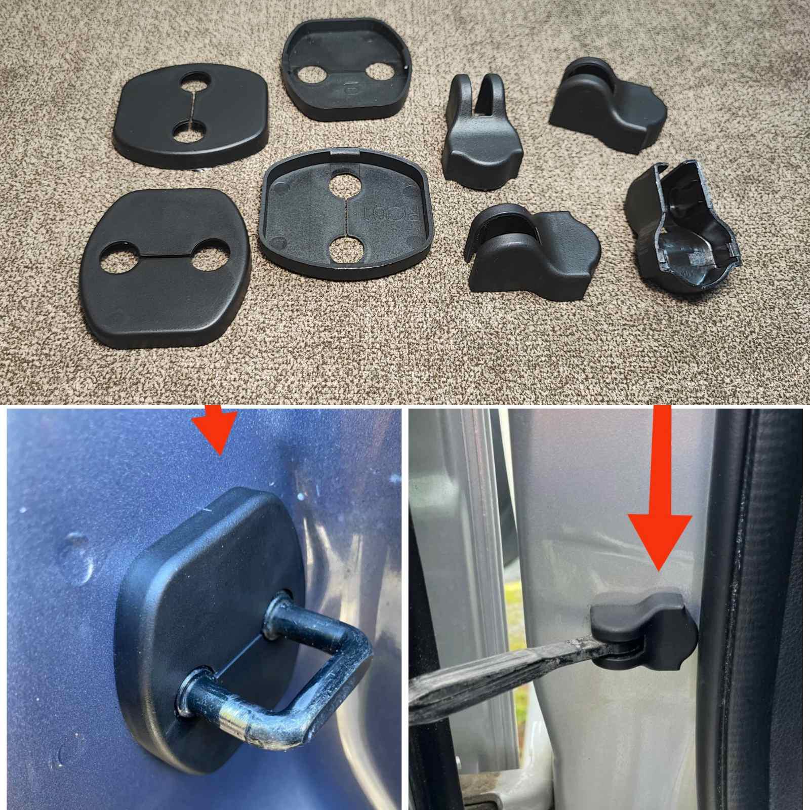 Накладки на петли и предохранители дверей Nissan X-trail T32 Rogue 8 шт. (28005580) - фото 2